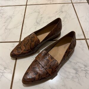 Dr. Scholl's Brown Patterned Loafers